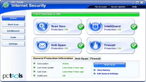 Internet security scan menu normal1