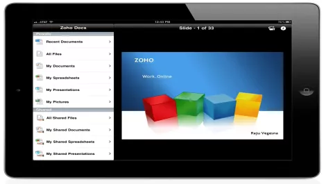 Zohodocs ipad