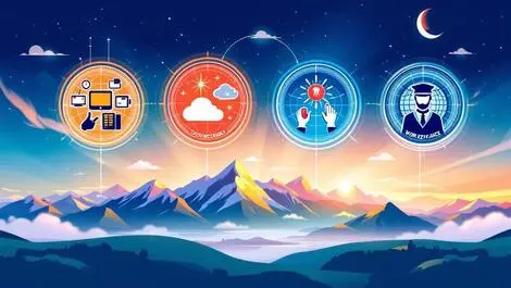 Interconnected icons trade technology weather workforce global new zealand 2025 risks