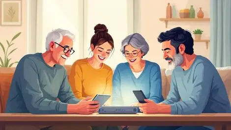 Australians of various ages using tablet and laptop at home digital inclusion