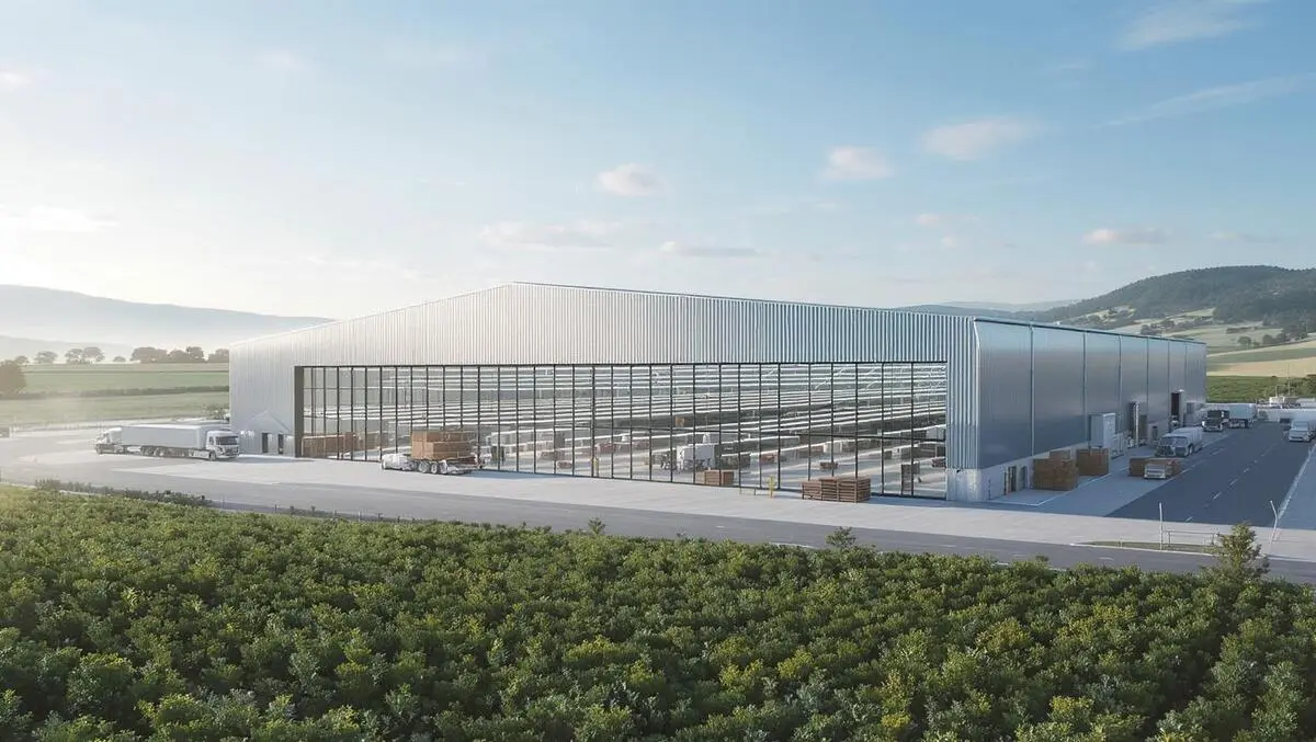 Modern coolstore facility hawkes bay new zealand farmland crates trucks