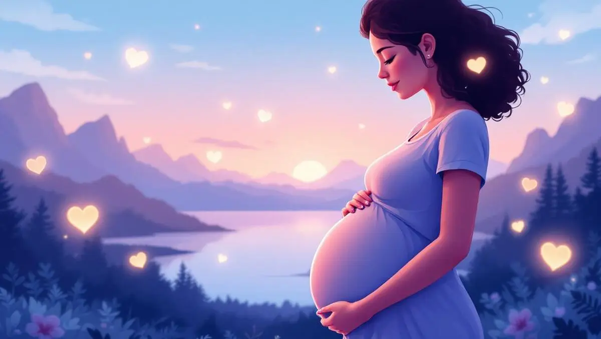 Pregnant woman holding belly with biometrics australia new zealand