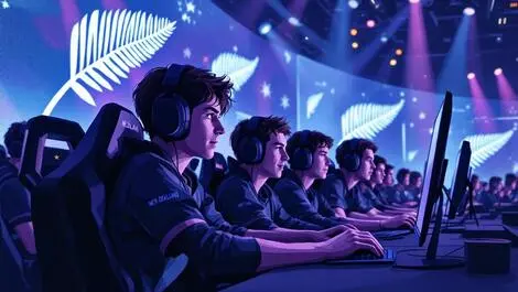 New zealand esports team gamers modern arena silver fern competition