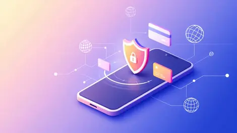 Secure online payment smartphone shield digital methods global connectivity