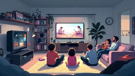 New zealand living room playstation family gaming learning entertainment