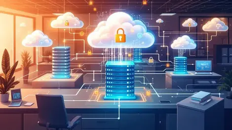 Interconnected cloud servers data transfer secure ai computations it
