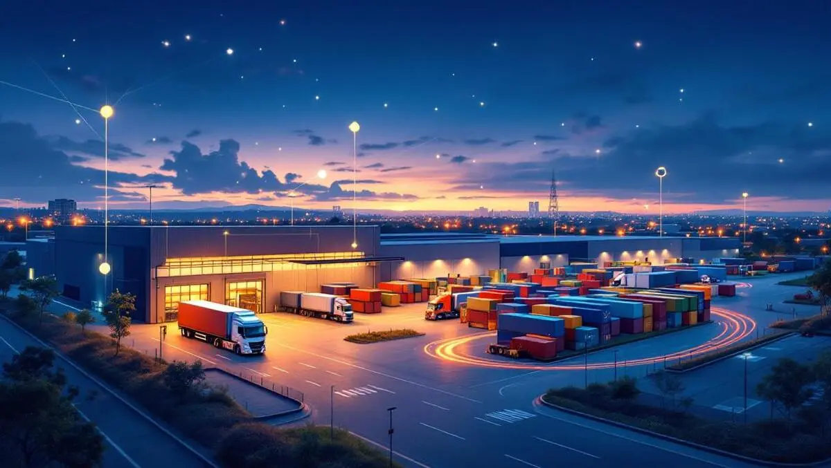 Ai logistics hub dusk warehouse cloud automation anz supply