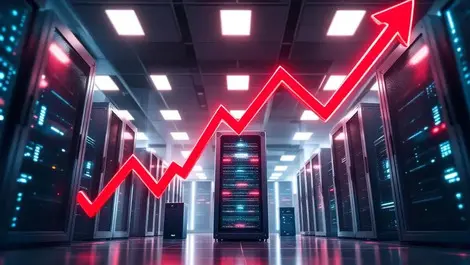 Modern data center ssd hdd racks red price spike ai demand