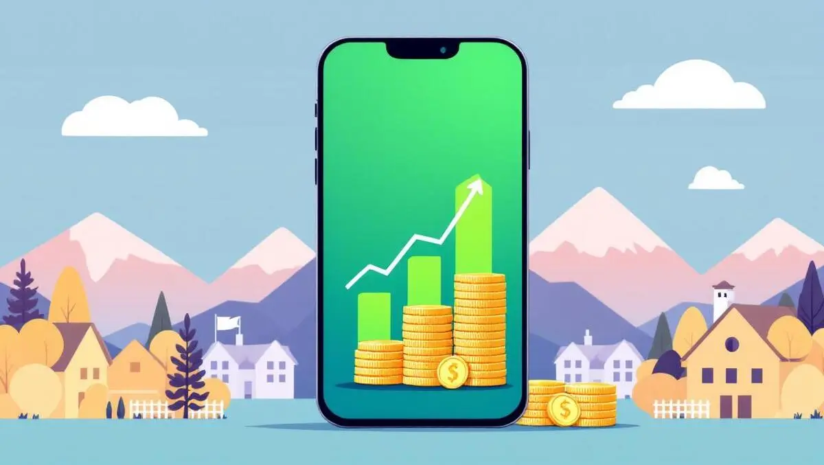 Nz mobile banking automated savings retirement growth flat modern