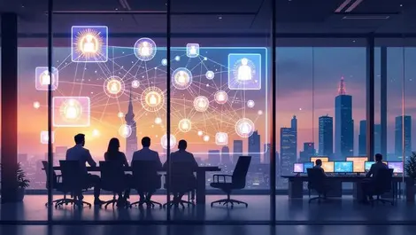 Boardroom ai agents confined glass wall networks ops control room